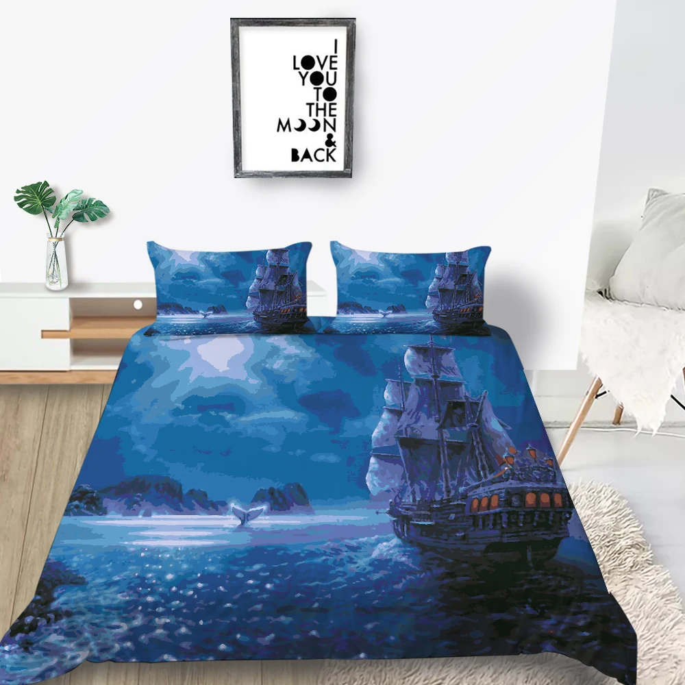 Sailboat Bedding Set Beautiful Sea View Print Duvet Cover Oil Painting Single Double Full Twin Queen King Moon Bed Set Whale
Sailboat Bedding Set Beautiful Sea View Print Duvet Cover Oil Painting Single Double Full Twin Queen King Moon Bed Set Whale