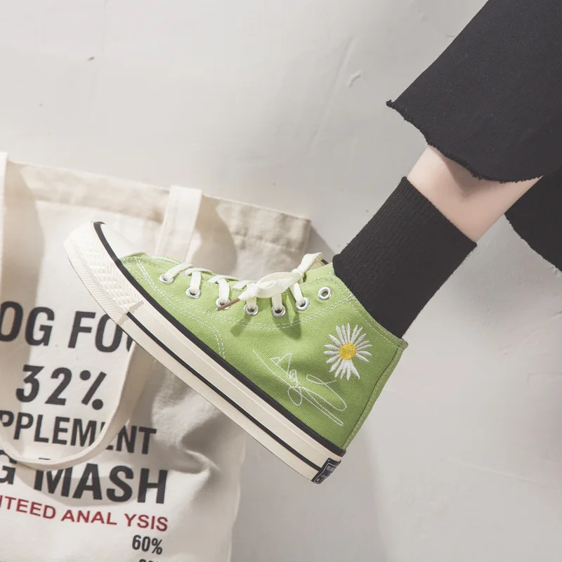 High Tops Canvas Shoes for Women 2021 New Women Casual Shoes Women Fashion Spring Canvas Sneakers Lace-Up
High Tops Canvas Shoes for Women 2021 New Women Casual Shoes Women Fashion Spring Canvas Sneakers Lace-Up