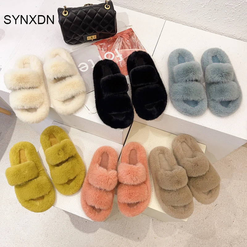 Winter Women House Slippers Faux Fur Flat Warm Shoes Furry Home Slippers Non-slip Solid Hollow out Fuzzy Slippers For Female
Winter Women House Slippers Faux Fur Flat Warm Shoes Furry Home Slippers Non-slip Solid Hollow out Fuzzy Slippers For Female