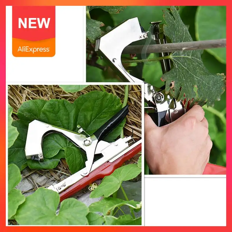 

Plant Tying Machine Tapener Tool Set For Grapes Raspberries Tomatoes and Vining Vegetables Tapes Staples Garden Tool