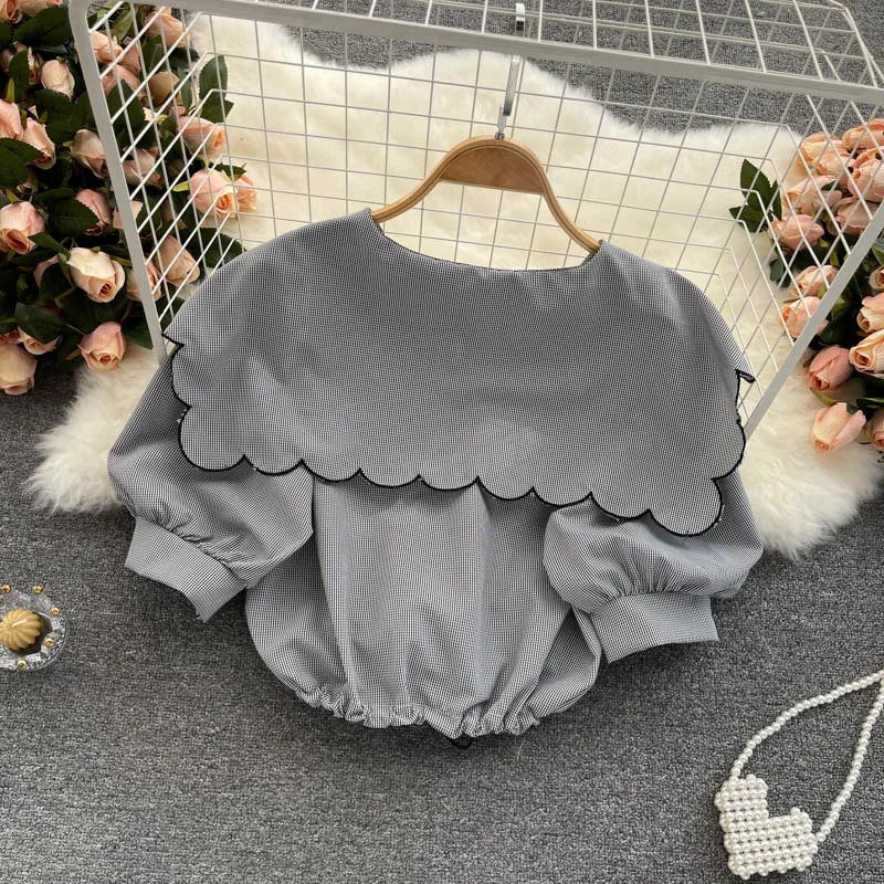 Summer new solid color tops women Doll collar slim commuter fashion short tops for women 2021
Summer new solid color tops women Doll collar slim commuter fashion short tops for women 2021