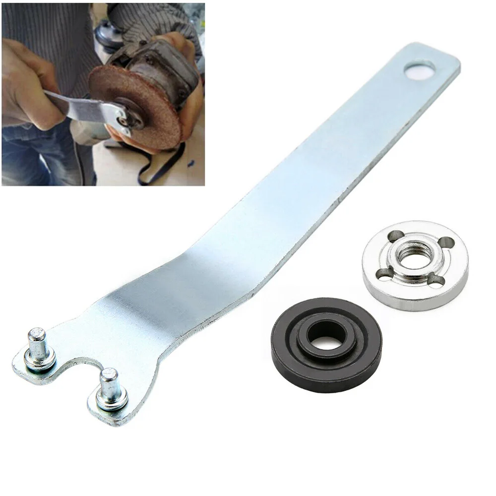 Multi-function Angle Grinder Flange Spanner Wrench Kit For Grinders Accessories M10 Pressure Plate With Wrench Inner Flanges
Multi-function Angle Grinder Flange Spanner Wrench Kit For Grinders Accessories M10 Pressure Plate With Wrench Inner Flanges