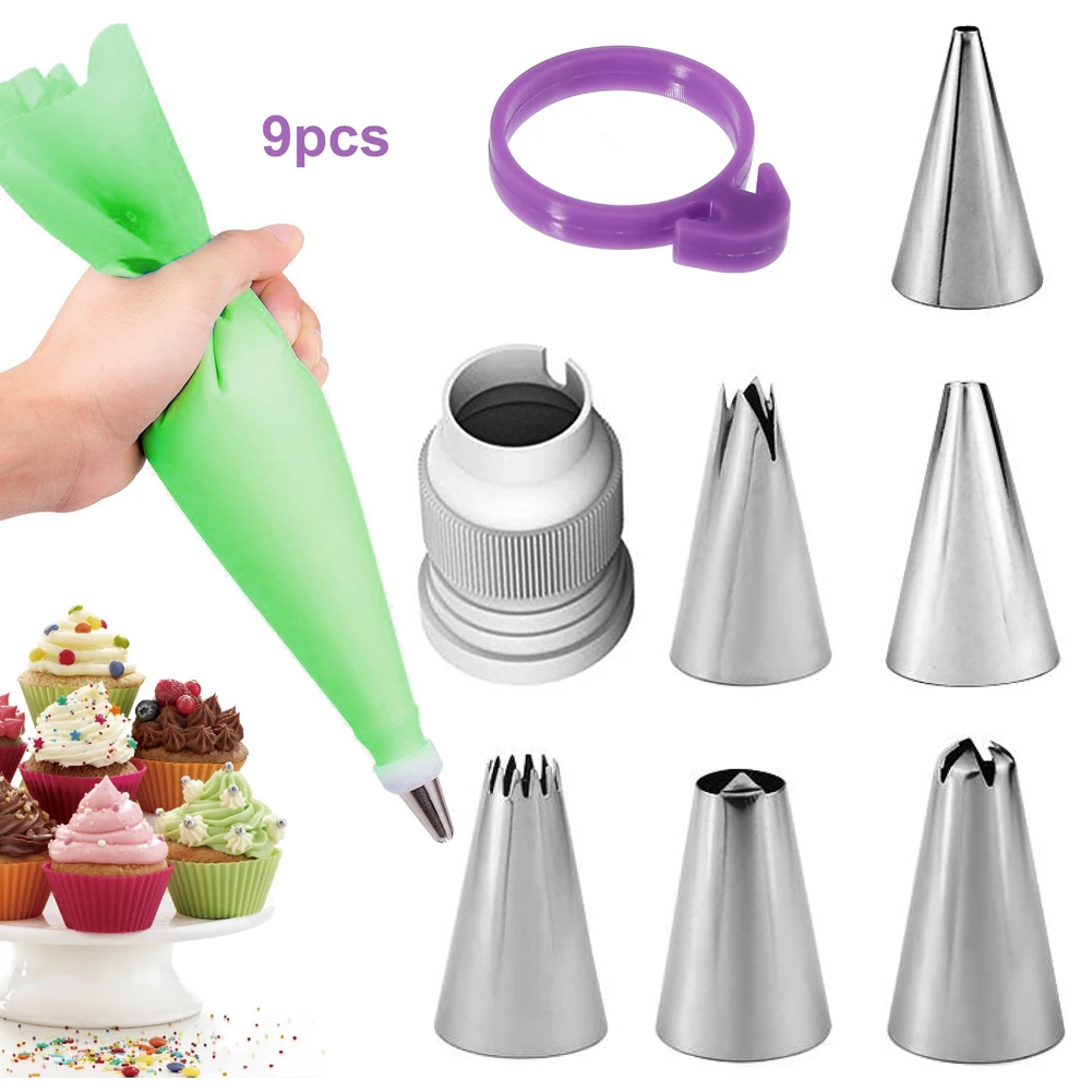 9 Pcs Piping Bags And Tips Set Cake Decorating Supplies Kit For Baking Decorating Cake Cupcake Cookie
9 Pcs Piping Bags And Tips Set Cake Decorating Supplies Kit For Baking Decorating Cake Cupcake Cookie