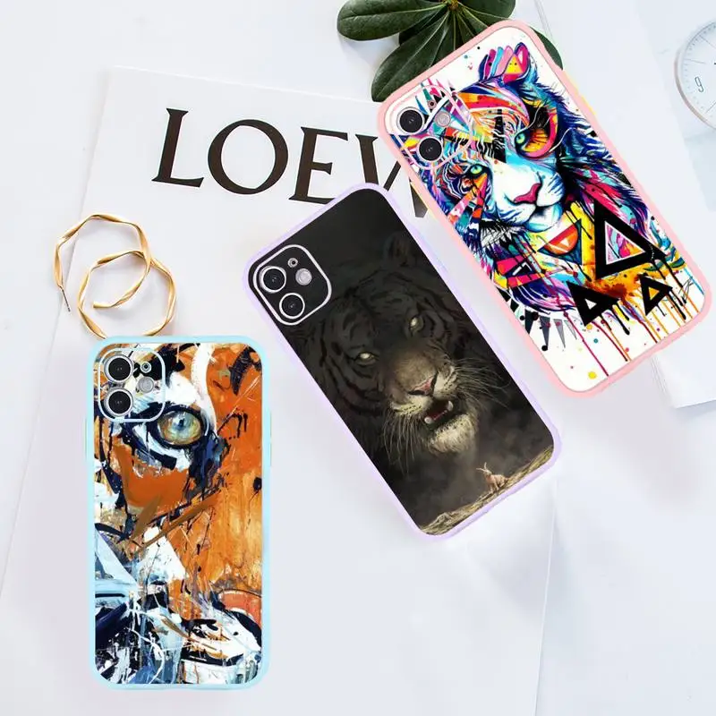 tiger Phone Case For iPhone 13 12 11 Mini Pro XR XS Max 7 8 Plus X Matte transparent Purple Back Cover
tiger Phone Case For iPhone 13 12 11 Mini Pro XR XS Max 7 8 Plus X Matte transparent Purple Back Cover