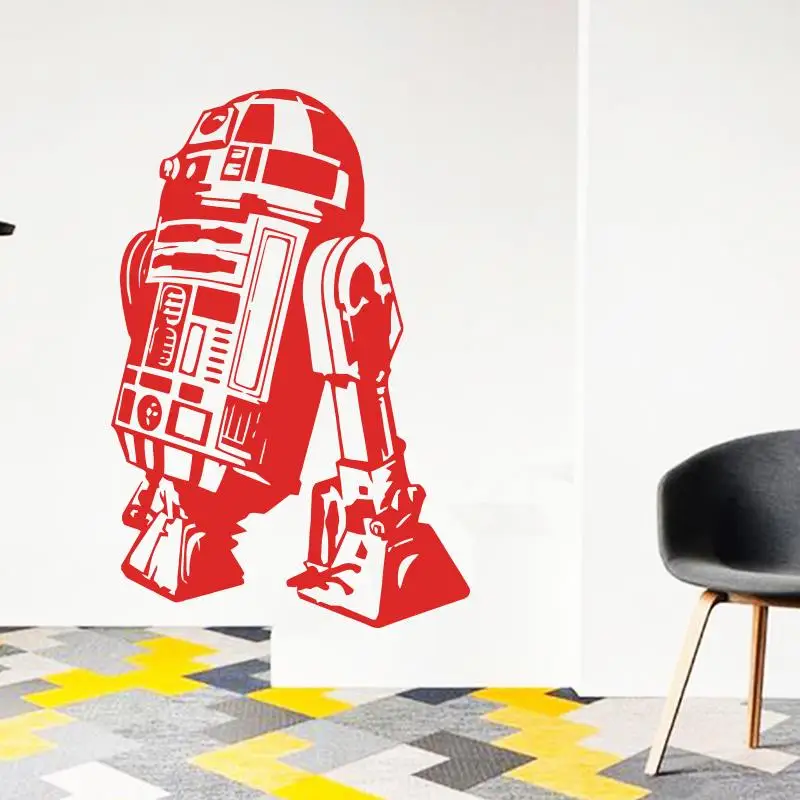 Арт дизайн робот стены Стикеры Цитата R2 D2 виниловые Wars домашний декор для детей