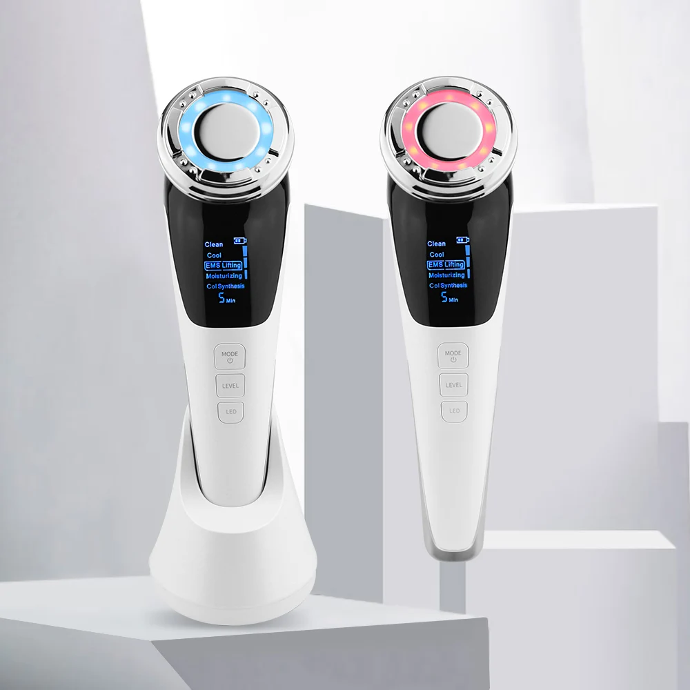 EMS Facial Massager Micro Current Beauty Face Massager Sonic Vibration Wrinkle Remover Hot Cool Ultrasonic Face Lifting Device
EMS Facial Massager Micro Current Beauty Face Massager Sonic Vibration Wrinkle Remover Hot Cool Ultrasonic Face Lifting Device