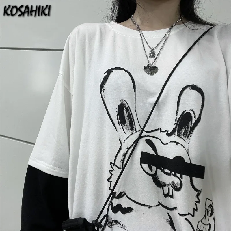 KOSAHIKI Autumn Tshirt Casual Anime Bunny Print Tee Aesthetic Loose T-Shirts Women Long Sleeve Streetwear Gothic Harajuku Kawaii
KOSAHIKI Autumn Tshirt Casual Anime Bunny Print Tee Aesthetic Loose T-Shirts Women Long Sleeve Streetwear Gothic Harajuku Kawaii