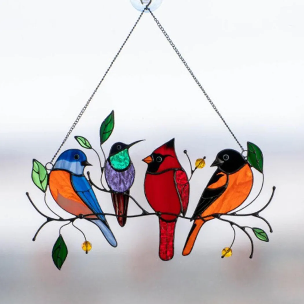 Pendant Mini Stained Bird Glass Window Hangings Acrylic Wall Hanging Colored Birds Decor Accessories Mini Stained Glass Bird
Pendant Mini Stained Bird Glass Window Hangings Acrylic Wall Hanging Colored Birds Decor Accessories Mini Stained Glass Bird