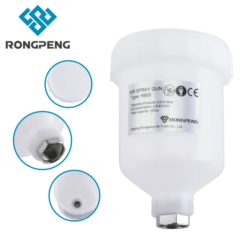 RONGPENG Mini Spray Gun Paint Cup 125cc Gravity Feed Paint Spray Pot For R805 R100 Spray Gun
RONGPENG Mini Spray Gun Paint Cup 125cc Gravity Feed Paint Spray Pot For R805 R100 Spray Gun