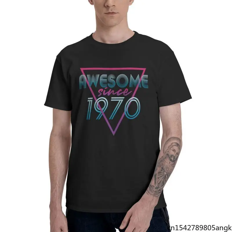 Awesome Since 1970 Men Novelty T Shirt Short Sleeve Made in 70s Birthday Cool Top
Awesome Since 1970 Men Novelty T Shirt Short Sleeve Made in 70s Birthday Cool Top