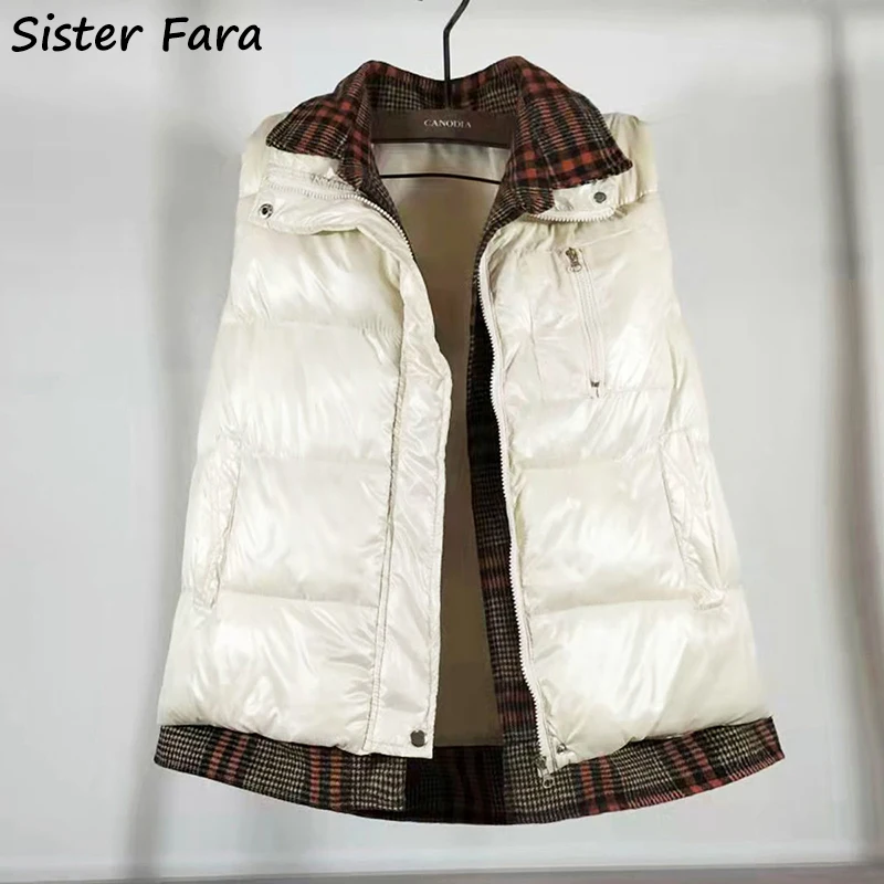 Sister Fara New 2022 Autumn Winter Casual Two-piece Waistcoat Vest Coat Women's Sleeveless Cotton Jacket Female Plaid Thick Vest
Sister Fara New 2022 Autumn Winter Casual Two-piece Waistcoat Vest Coat Women's Sleeveless Cotton Jacket Female Plaid Thick Vest