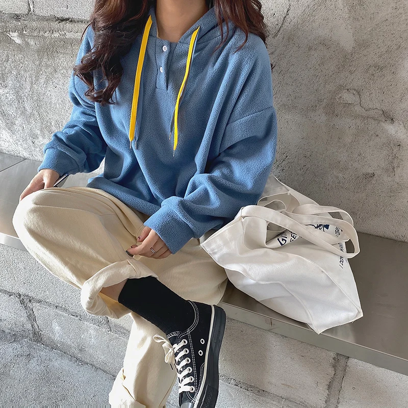 Lambs Wool Hoodies Women Autumn and Winter Loose-Fit Korean-style Plus Velvet Women Sweatshirt
Lambs Wool Hoodies Women Autumn and Winter Loose-Fit Korean-style Plus Velvet Women Sweatshirt