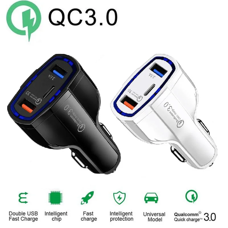 Car Charger for Mobile Phone Dual USB Type-C Fast Charging Adapter Mini Auto Charger Car Accessories
Car Charger for Mobile Phone Dual USB Type-C Fast Charging Adapter Mini Auto Charger Car Accessories