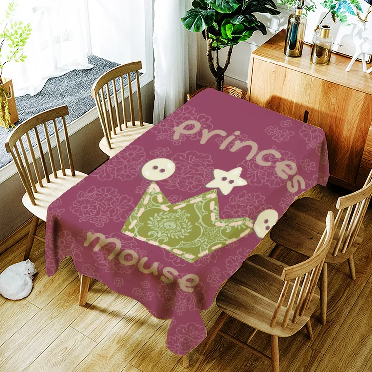 PVC waterproof household printing cartoon pattern washable tablecloth | Дом и сад