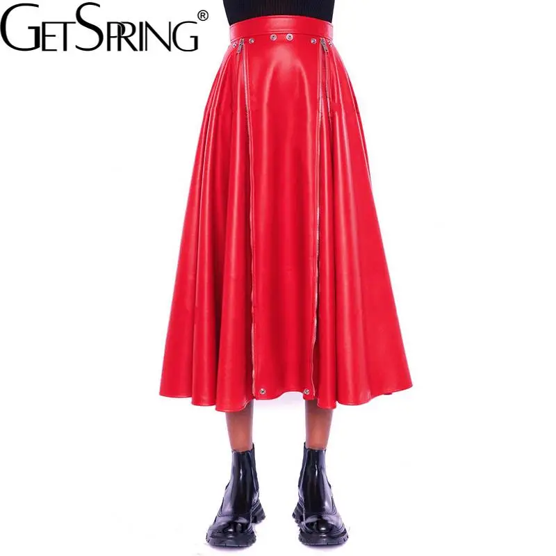 Getspring Women Skirt Chain Patchwork Vintage High Waist Pu Leather Skirts Women All Match Sexy Long Black Skirt 2021 Fashion
Getspring Women Skirt Chain Patchwork Vintage High Waist Pu Leather Skirts Women All Match Sexy Long Black Skirt 2021 Fashion