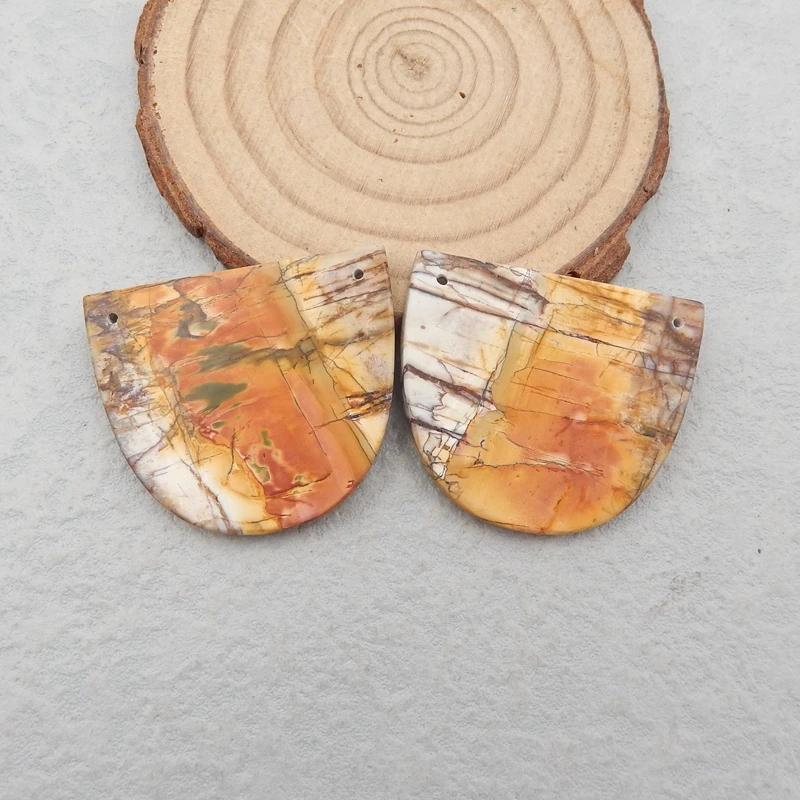 Natural Stone Multi-Color Picasso Jasper Handmade Double Hole Earring Beads 35x30x3mm 14g
Natural Stone Multi-Color Picasso Jasper Handmade Double Hole Earring Beads 35x30x3mm 14g