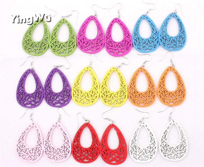 Женские деревянные серьги Yingwu ручной работы, Разноцветные деревянные серьги в форме капли воды, летний подарок для вечеринки, 2020
Женские деревянные серьги Yingwu ручной работы, Разноцветные деревянные серьги в форме капли воды, летний подарок для вечеринки, 2020