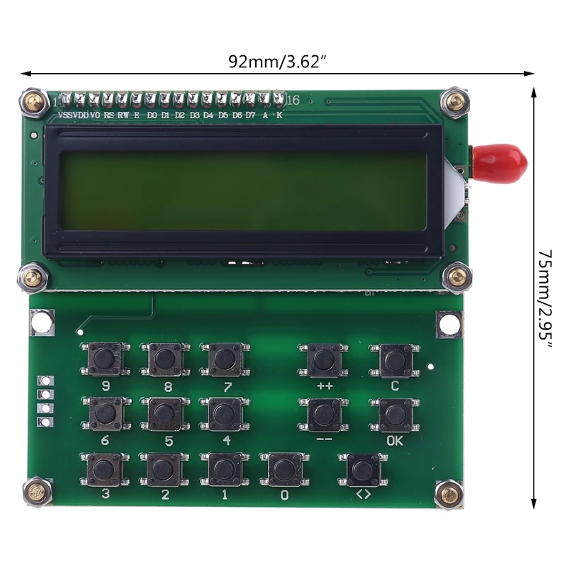 1602 LCD RF Signal Generator 35MHz -4000MHz Time Source ADF4351 VFO HXY D6 V1.02 DC 4.5-5.5V
1602 LCD RF Signal Generator 35MHz -4000MHz Time Source ADF4351 VFO HXY D6 V1.02 DC 4.5-5.5V