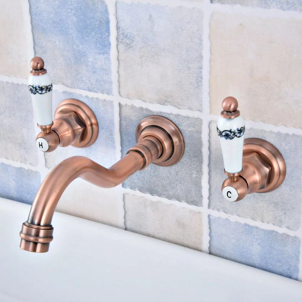 Antique Red Copper Brass Wall Mounted Dual Handles Widespread Bathroom 3 Holes Basin Tub Faucet Mixer Water Taps msf524
Antique Red Copper Brass Wall Mounted Dual Handles Widespread Bathroom 3 Holes Basin Tub Faucet Mixer Water Taps msf524