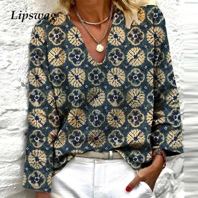 Pattern Printed Long Sleeve Pullover Vintage V Neck 2021 Spring Women Tops and Blouses Elegant Office Lady Shirts Autumn Mujer
Pattern Printed Long Sleeve Pullover Vintage V Neck 2021 Spring Women Tops and Blouses Elegant Office Lady Shirts Autumn Mujer