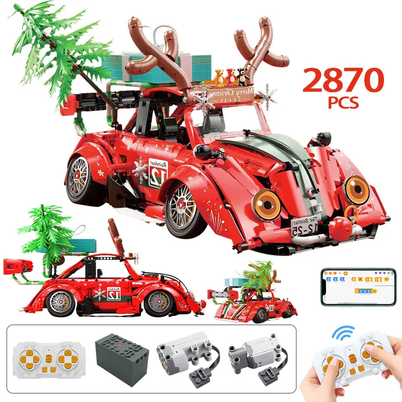 2870pcs Technical City Christmas RC Beetle Racing Car Building Blocks APP Remote Control Xmas Tree vehicle Bricks Toys For Kids
2870pcs Technical City Christmas RC Beetle Racing Car Building Blocks APP Remote Control Xmas Tree vehicle Bricks Toys For Kids