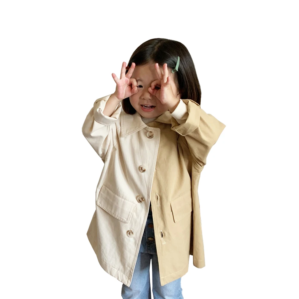 Ветровка для девочек, повседневное пальто, однобортная осенняя куртка, хлопковые длинные топы, теплая верхняя одежда, Детская уличная одежд... 
Ветровка для девочек, повседневное пальто, однобортная осенняя куртка, хлопковые длинные топы, теплая верхняя одежда, Детская уличная одежд...