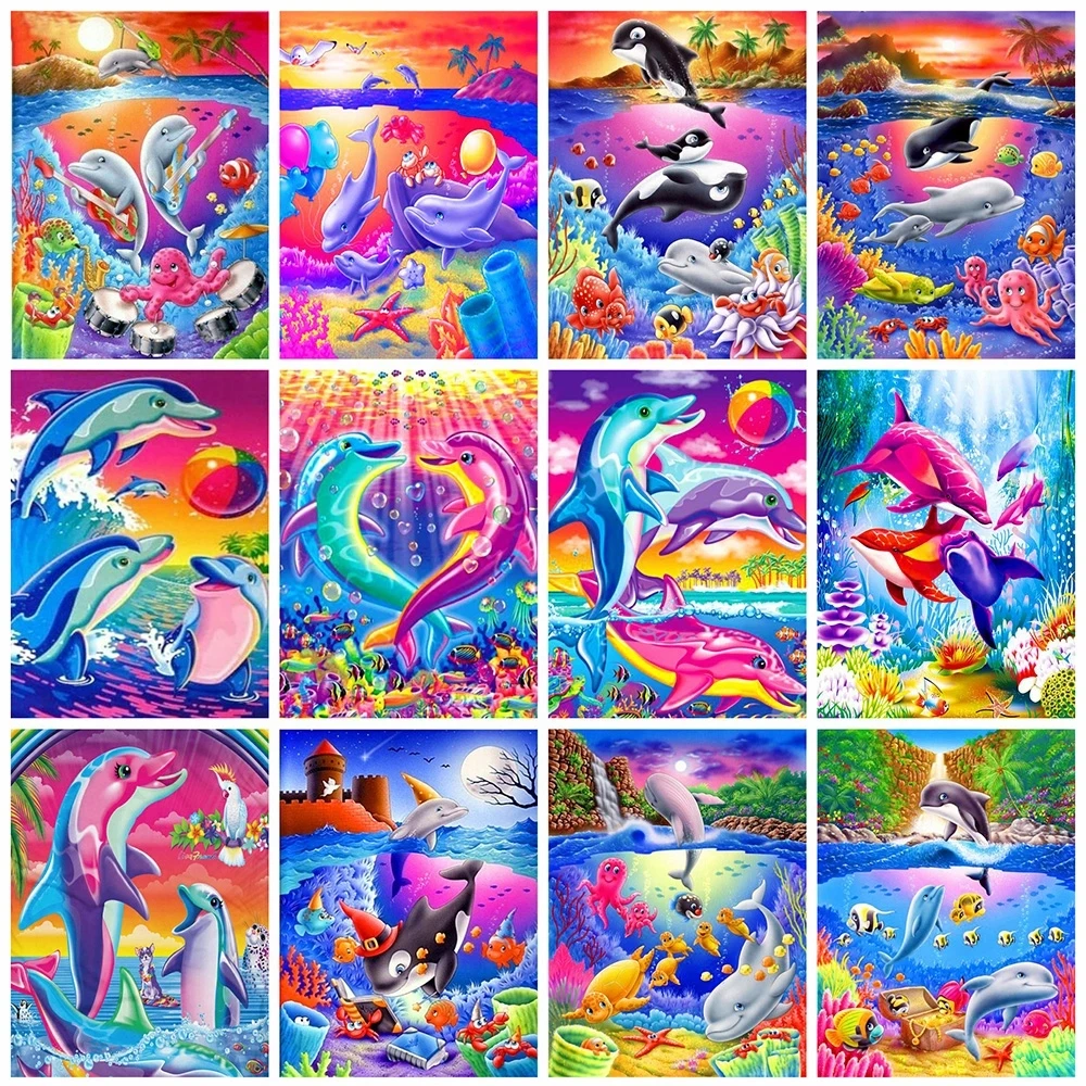 5D Diy Diamond Painting Dolphin Playing Water Embroidery Animal Pictures of Rhinestones Mosaic Cross Stitch Kit Home Decoration
5D Diy Diamond Painting Dolphin Playing Water Embroidery Animal Pictures of Rhinestones Mosaic Cross Stitch Kit Home Decoration