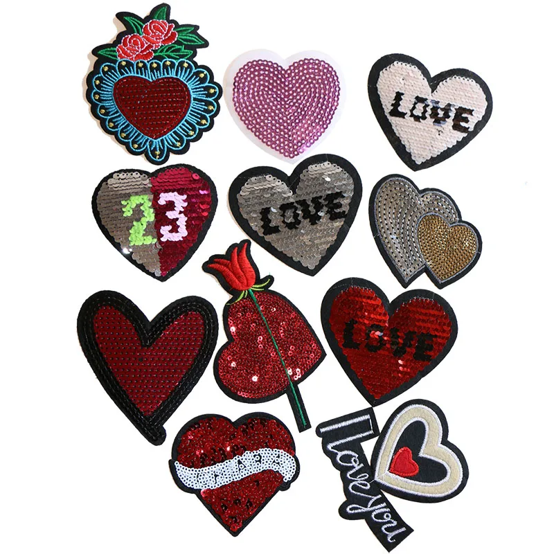 2 Pcs Various Love heart shapes sequin icon Iron on Patches for Clothing DIY Stripes Clothes Patchwork Stickers Custom Badges
2 Pcs Various Love heart shapes sequin icon Iron on Patches for Clothing DIY Stripes Clothes Patchwork Stickers Custom Badges