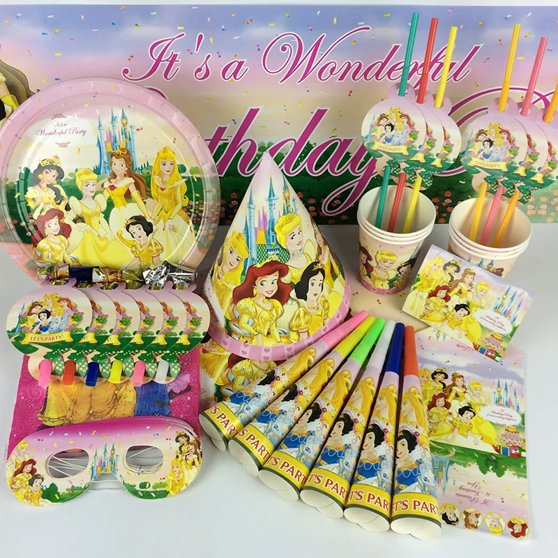 1set Disney Six Princess Birthday Party Theme Disposable Tableware Set Paper Plate Napkin Straw Baby Shower Decorations
1set Disney Six Princess Birthday Party Theme Disposable Tableware Set Paper Plate Napkin Straw Baby Shower Decorations