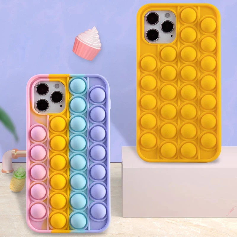 Relive Stress Phone Case For Iphone 12 11 Pro X XR XS Max 6 6s 7 8 Plus SE2 Pop Fidget Toys Push Bubble Soft Silicone Phone Case
Relive Stress Phone Case For Iphone 12 11 Pro X XR XS Max 6 6s 7 8 Plus SE2 Pop Fidget Toys Push Bubble Soft Silicone Phone Case