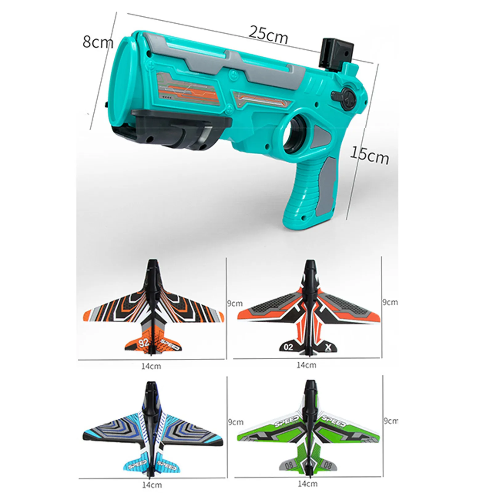 

Bubble Catapult Plane One-click Ejection Model Foam Airplane Hand Throwing Gyro Launcher Glider Model For Outdoor Kid Toy