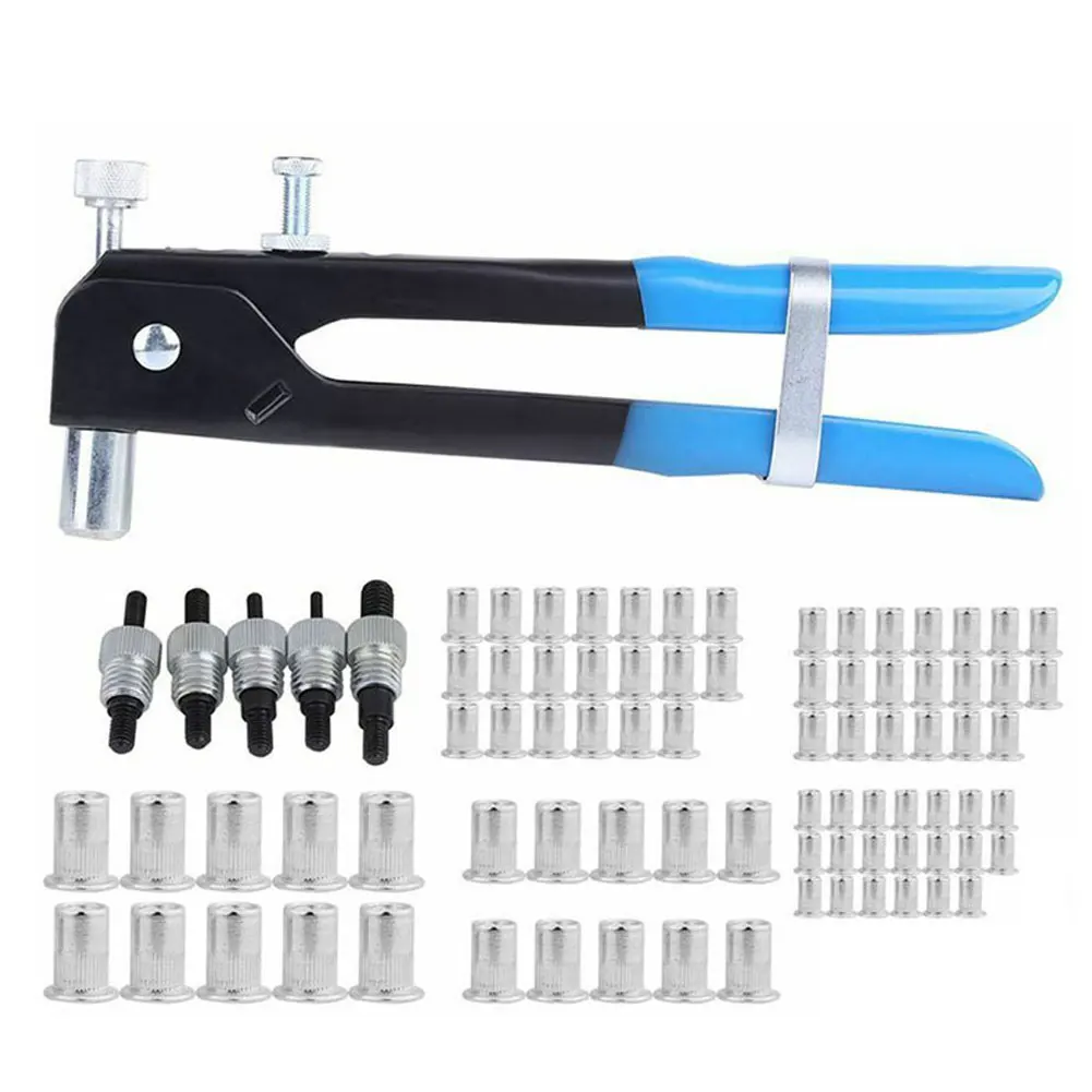 86PCS Rivet Nut Tool Hand Threaded Riveter Kit Heavy Duty Metric M3 M4 M5 M6 M8 with Nuts Mandrel Household Repair Tools 
86PCS Rivet Nut Tool Hand Threaded Riveter Kit Heavy Duty Metric M3 M4 M5 M6 M8 with Nuts Mandrel Household Repair Tools