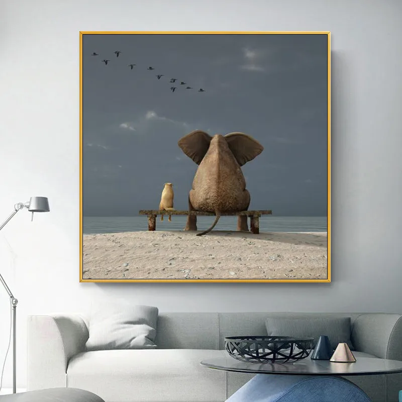 Funny Little Elephant on Tree Poster Animal Painting Home Living Room Decoration Children's Room Decor Wall Art Picture Cuadros
Funny Little Elephant on Tree Poster Animal Painting Home Living Room Decoration Children's Room Decor Wall Art Picture Cuadros