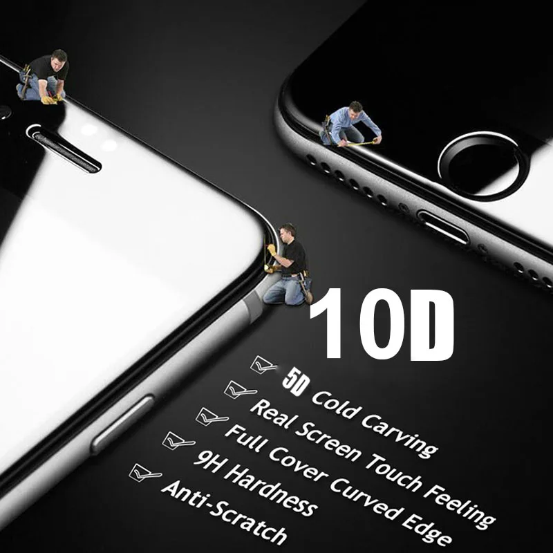 10D защитное закаленное стекло для iPhone6 6S 6PLUS HD Защитное экрана на iPhone6S 6 6plus