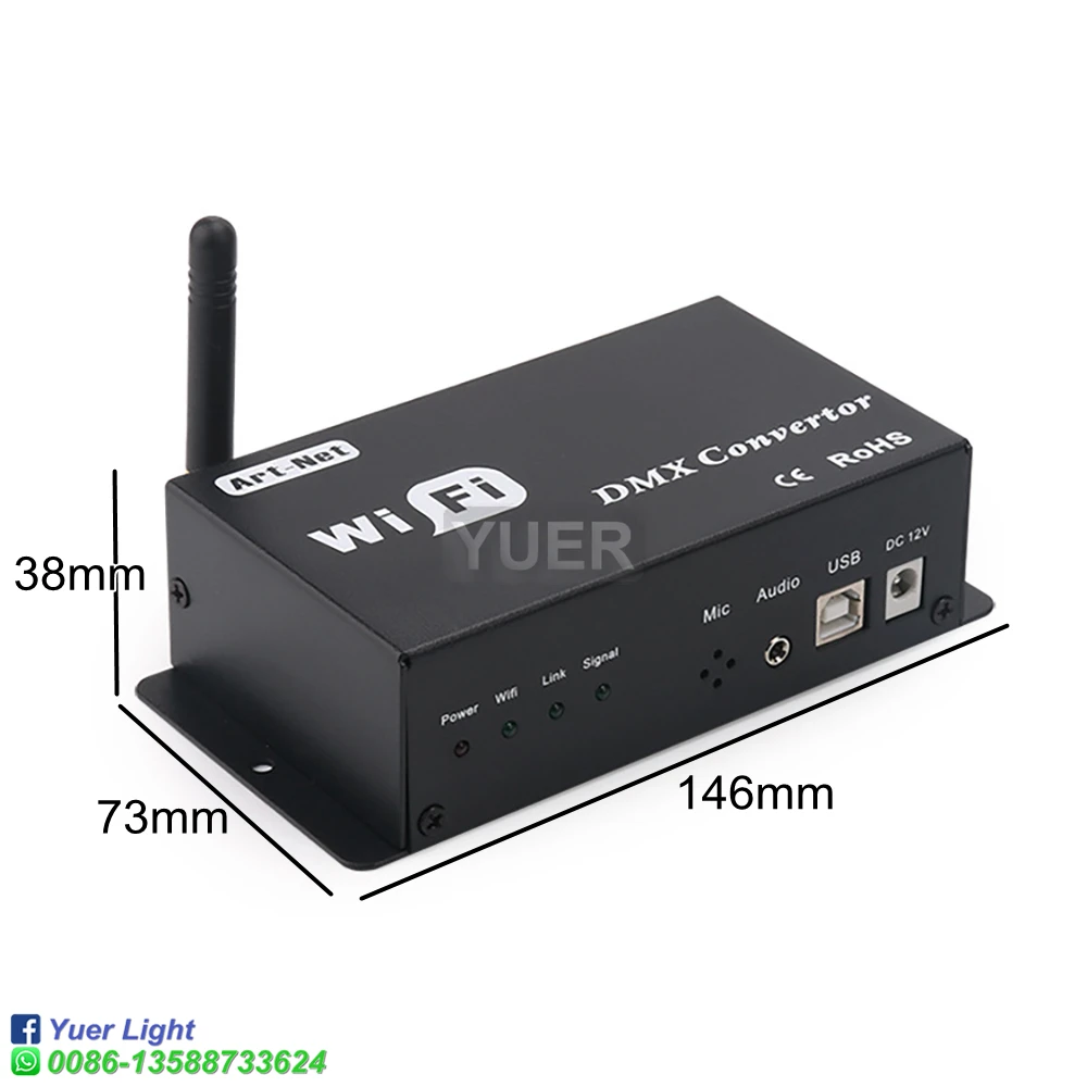 Новый DMX контроллер WiFi управляется системой Android или IOS Wifi многоточечный WF310 512