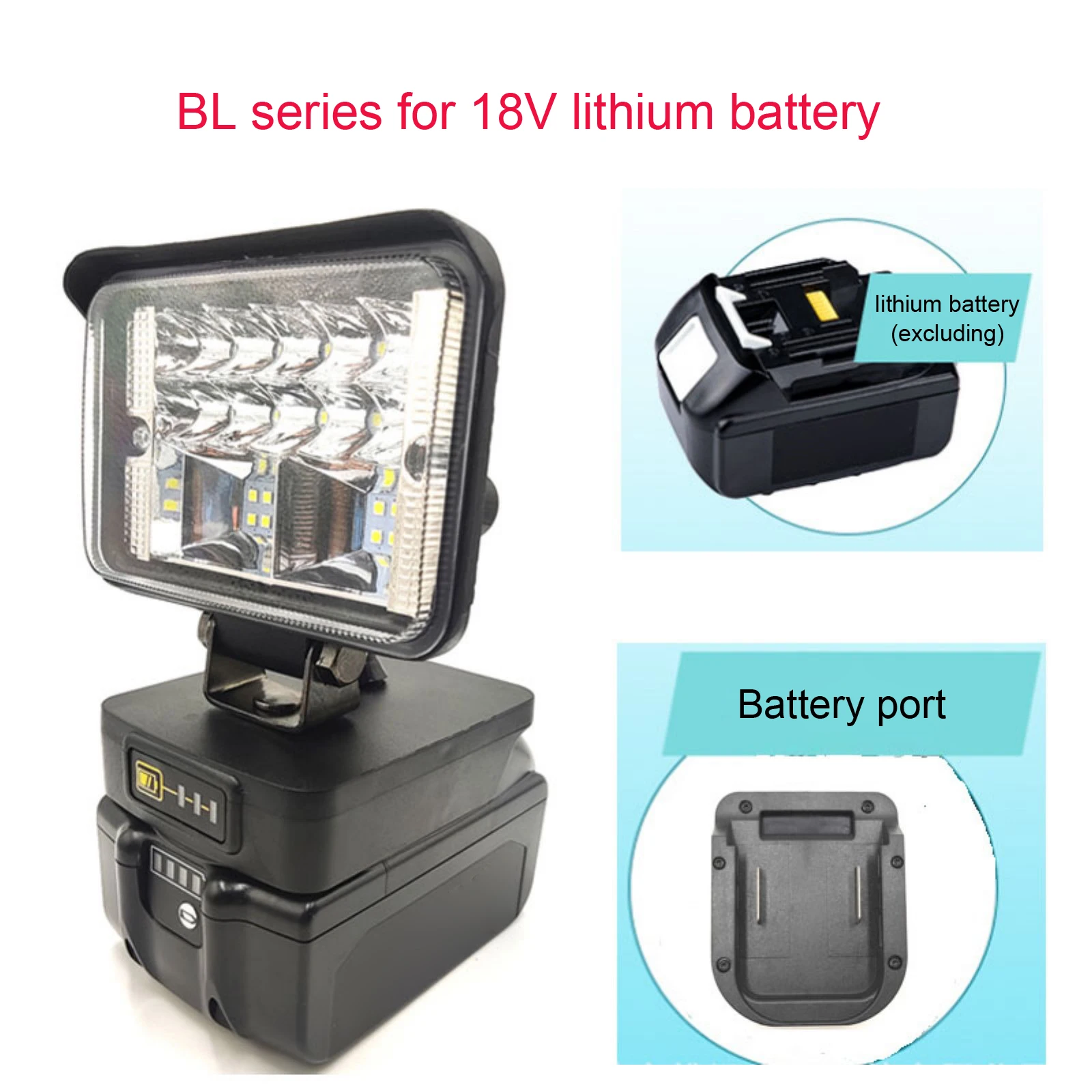 Tool Light Suitable for Bosch Milwaukee Ryobi One+ 18/20V M18 BAT BL Lithium Battery Transformed Outdoor LED Lighting Work Light
Tool Light Suitable for Bosch Milwaukee Ryobi One+ 18/20V M18 BAT BL Lithium Battery Transformed Outdoor LED Lighting Work Light