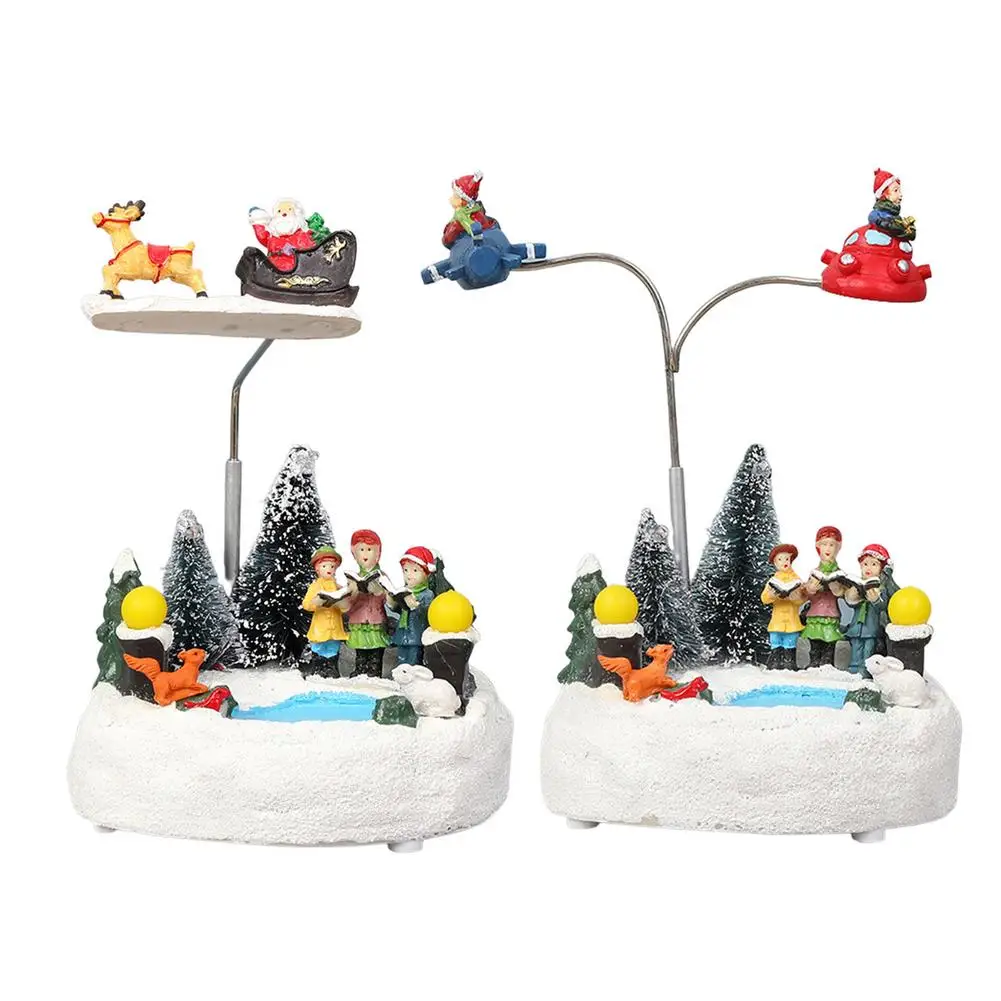 New Christmas Igloo Village House Ornaments Glowing Music Rotating Amusement Park Resin Statue Christmas Decorations For Home
New Christmas Igloo Village House Ornaments Glowing Music Rotating Amusement Park Resin Statue Christmas Decorations For Home