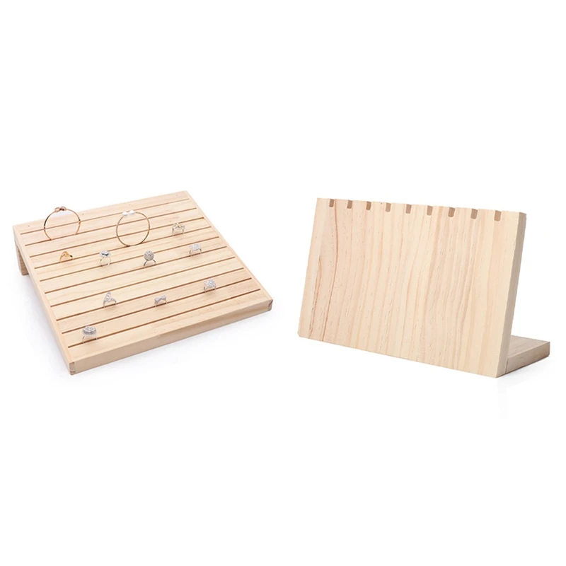 Wood Ring Display Case Jewelry Display Tray Holder with Wooden Plank Necklace Jewelry Display Stand
Wood Ring Display Case Jewelry Display Tray Holder with Wooden Plank Necklace Jewelry Display Stand