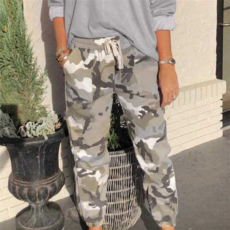 Women's Elastic High Waist Harem Pants Camo Cargo Trousers Casual Pants Military Army Combat Camouflage Sports Pencil Pants
Women's Elastic High Waist Harem Pants Camo Cargo Trousers Casual Pants Military Army Combat Camouflage Sports Pencil Pants