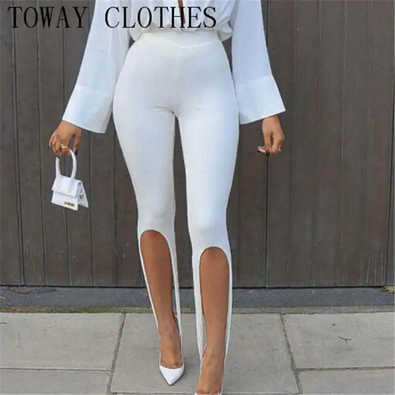Black White Elastic High Ribbed Pencil Pant for Women Sexy High Waist Side Hollow Out Skinny Legging Streetwear Female Trouser
Black White Elastic High Ribbed Pencil Pant for Women Sexy High Waist Side Hollow Out Skinny Legging Streetwear Female Trouser