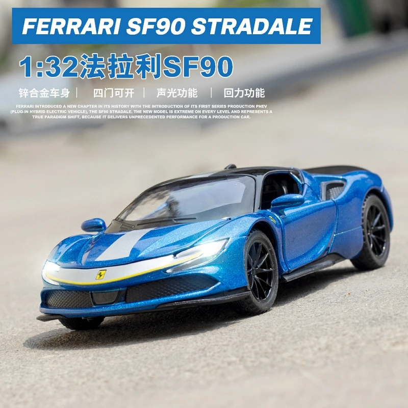Модель Автомобиля Ferrari SF90 в масштабе 1:32, модель спортивного автомобиля, игрушка со звуком и светом, декоративная модель автомобиля, подарок ...
Модель Автомобиля Ferrari SF90 в масштабе 1:32, модель спортивного автомобиля, игрушка со звуком и светом, декоративная модель автомобиля, подарок ...