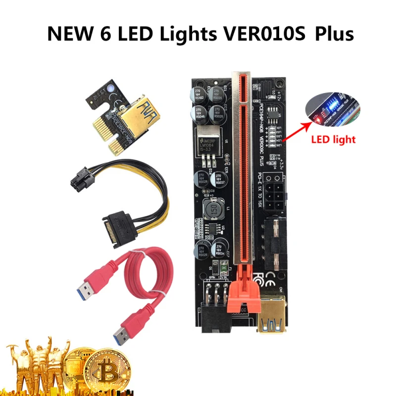2021 новейший PCIE Riser 010s Plus Улучшенная супер-версия для майнинга PCIE X16 PCI экспресс карта расширения для майнинга видеокарта
2021 новейший PCIE Riser 010s Plus Улучшенная супер-версия для майнинга PCIE X16 PCI экспресс карта расширения для майнинга видеокарта