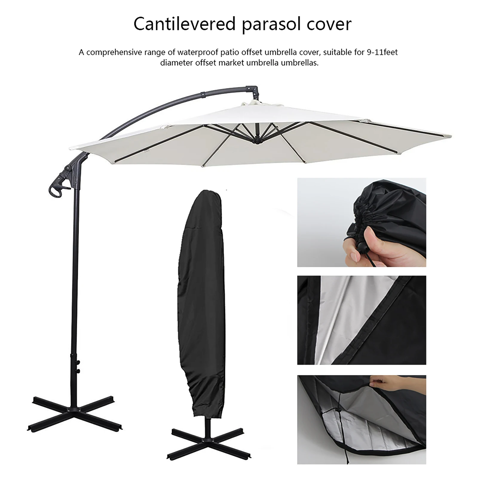 Outdoor Patio Banana Umbrella Cover Waterproof Protective Cover Garden Cantilever Parasol Umbrellas Cover Rain Cover Accessories
Outdoor Patio Banana Umbrella Cover Waterproof Protective Cover Garden Cantilever Parasol Umbrellas Cover Rain Cover Accessories