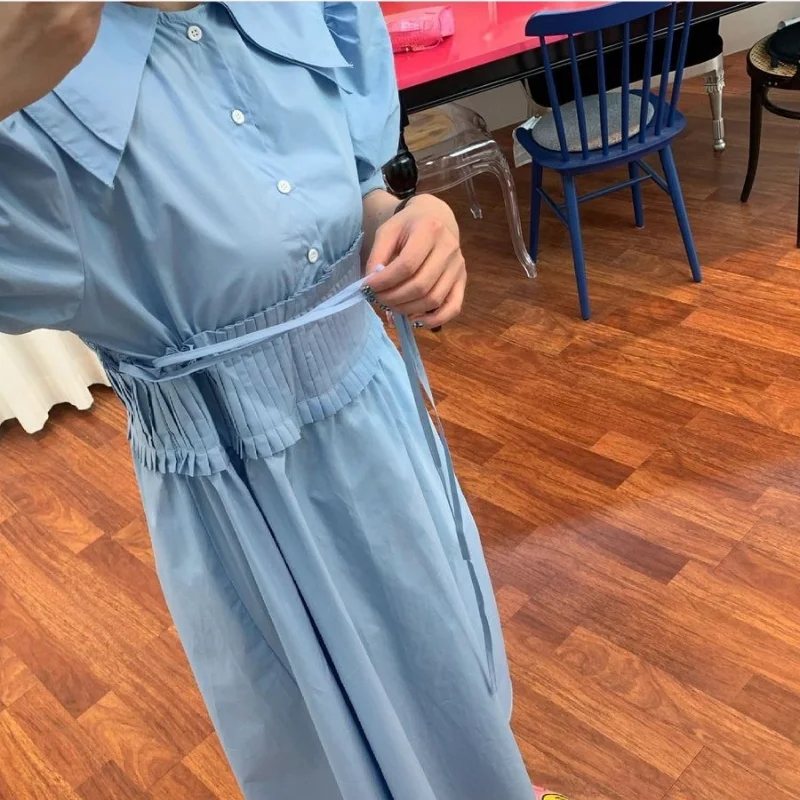 KUSAHIKI Korean Chic Double-layer Collar Dresses Folds High Waist Puff Sleeve Sweet Woman Dress Summer Vestidos 2021 New 6J137
KUSAHIKI Korean Chic Double-layer Collar Dresses Folds High Waist Puff Sleeve Sweet Woman Dress Summer Vestidos 2021 New 6J137