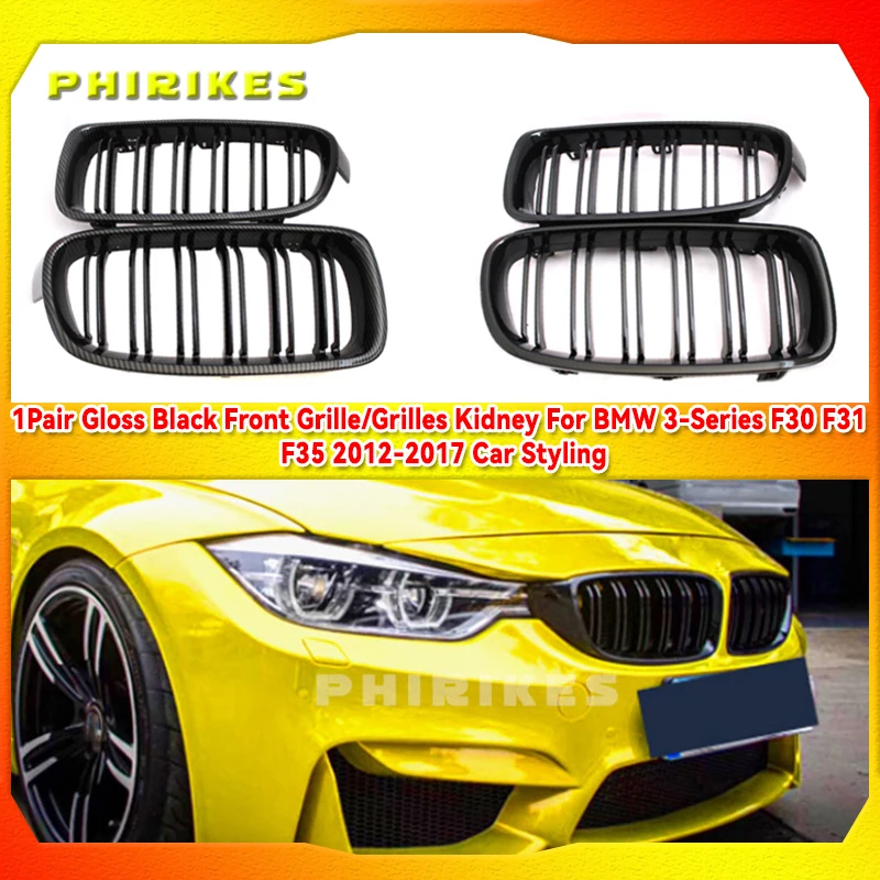 1Pair Gloss Black Front Grille/Grilles Kidney For BMW 3-Series F30 F31 F35 2012-2017 Car Styling
1Pair Gloss Black Front Grille/Grilles Kidney For BMW 3-Series F30 F31 F35 2012-2017 Car Styling