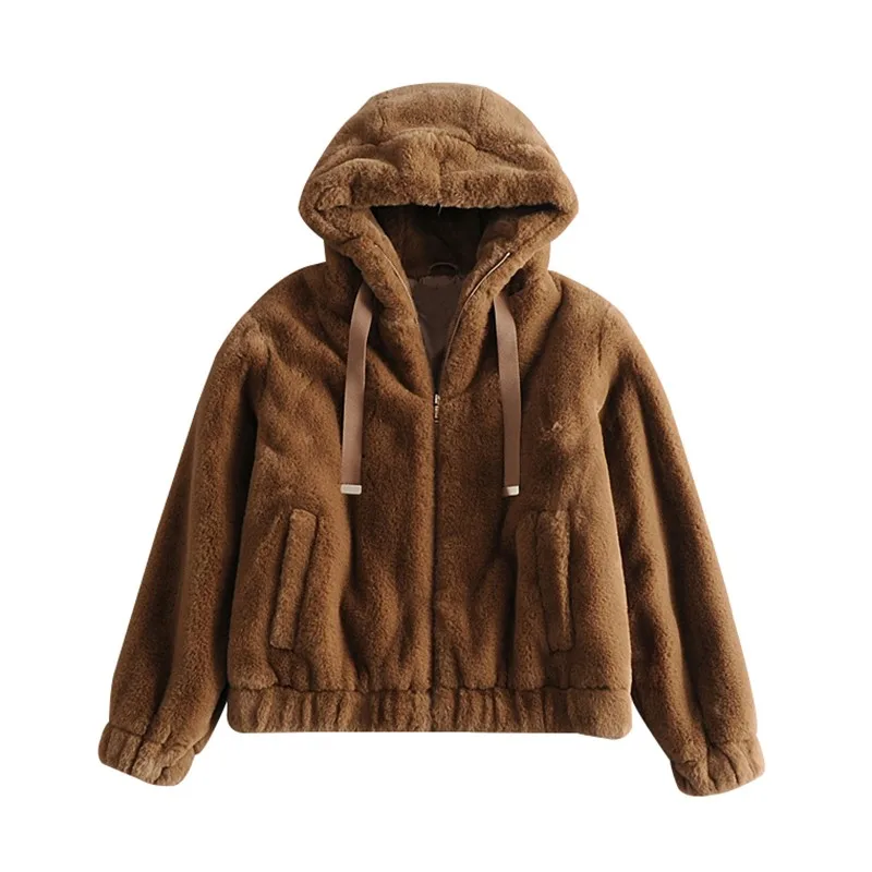 Artsnie Winter Faux Fur Coats Women Hooded Long Sleeve Thick Warm Fur Coats Female Zipper Double Pockets Black Coats Mujer
Artsnie Winter Faux Fur Coats Women Hooded Long Sleeve Thick Warm Fur Coats Female Zipper Double Pockets Black Coats Mujer