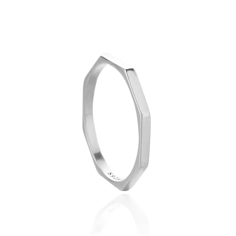 Sodrov S925 sterling silver polygon ring female style trend student geometric art ring Size HK 12 15
Sodrov S925 sterling silver polygon ring female style trend student geometric art ring Size HK 12 15