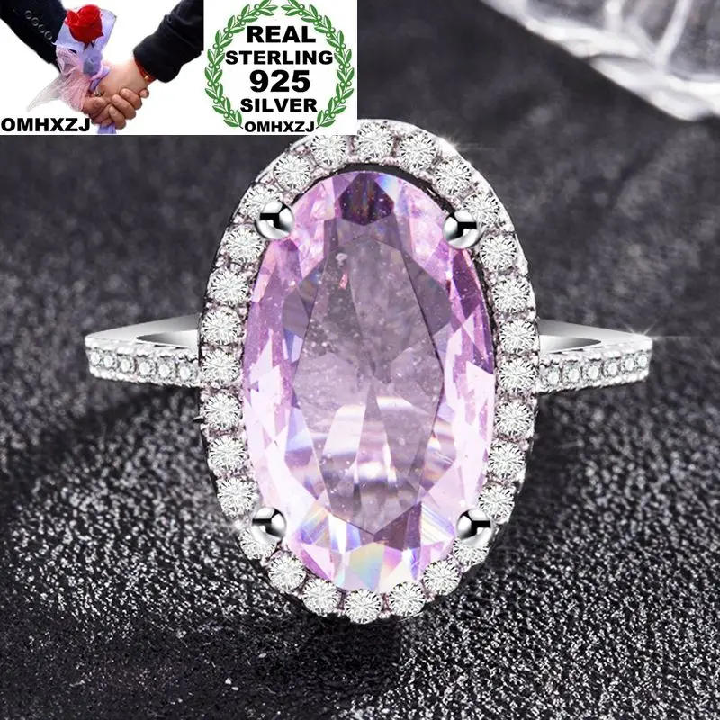 OMHXZJ Wholesale European Fashion Woman Girl Party Wedding Gift White Purple Oval AAA Zircon 925 Sterling Silver Ring RR97
OMHXZJ Wholesale European Fashion Woman Girl Party Wedding Gift White Purple Oval AAA Zircon 925 Sterling Silver Ring RR97