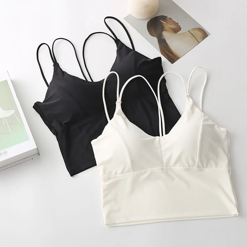Female Summer Bras Thin Sling Strap Tank Tops Women Seamless Bras Ice Silk Beautiful Back Underwear
Female Summer Bras Thin Sling Strap Tank Tops Women Seamless Bras Ice Silk Beautiful Back Underwear