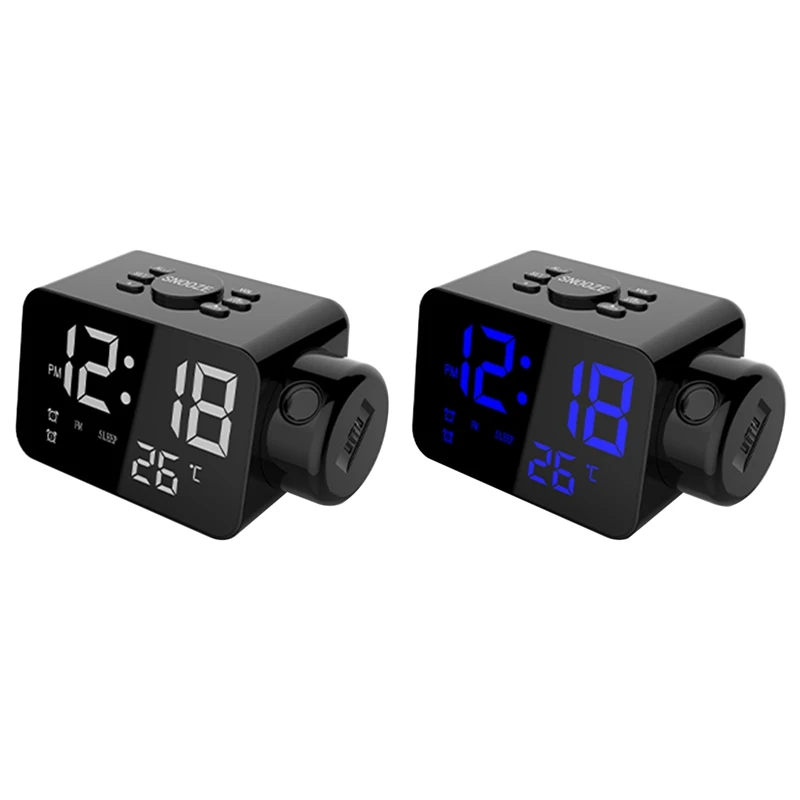 Digital Alarm Clock for Bedroom, Projector Clock,USB Charger, Adjustable Ringer,12/24H,Loud Dual Alarms
Digital Alarm Clock for Bedroom, Projector Clock,USB Charger, Adjustable Ringer,12/24H,Loud Dual Alarms